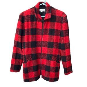 Vintage Laundry size Large Buffalo plaid barn coat.